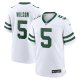 Men's New York Jets Garrett Wilson Nike Legacy White Game Jersey