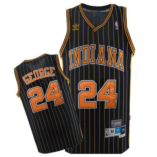 Men's Indiana Pacers #24 Paul George Navy Blue Throwback Stitched NBA Jersey