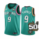 San Antonio Spurs Tony Parker #9 Teal 2022-23 City Edition 50th Anniversary Jersey