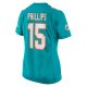 Women's Miami Dolphins Jaelan Phillips Nike Aqua Game Player Jersey