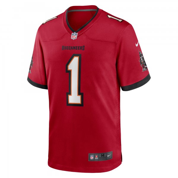 Men's Tampa Bay Buccaneers Number 1 Dad Nike Red Game Jersey