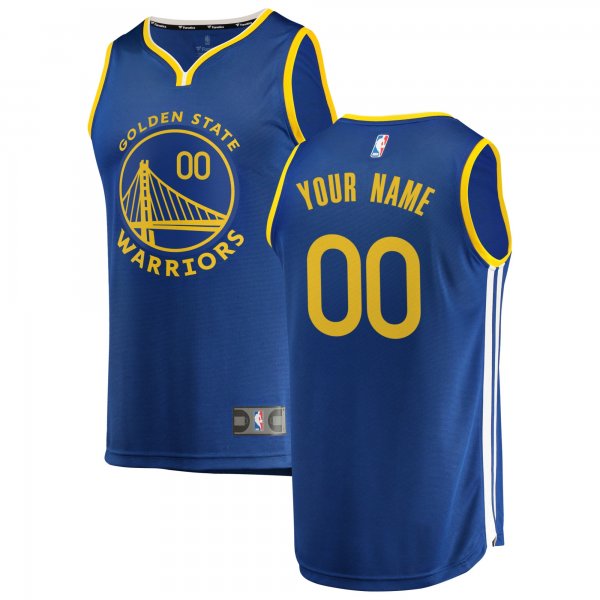 Youth Golden State Warriors Fanatics Royal 2019/20 Fast Break Custom Replica Jersey - Icon Edition