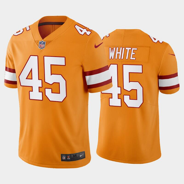 Men's Devin White Tampa Bay Buccaneers Orange Creamsicle Throwback Stitched Jersey