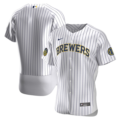 Men's Milwaukee Brewers Nike Blank White Home 2020 Team Jersey