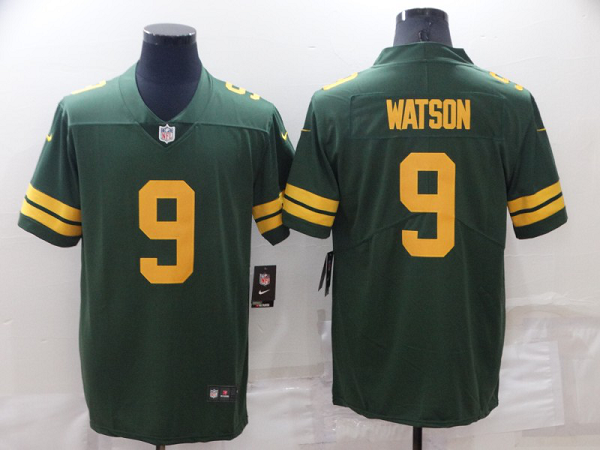 Men's Nike Green Bay Packers #9 Christian Watson Green Alternate Game NFL Stitched Jersey