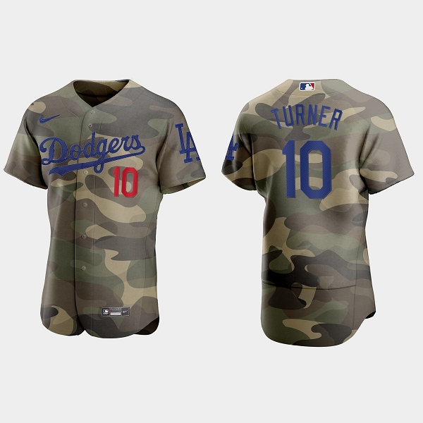 Justin Turner Los Angeles Dodgers 2021 National Armed Forces Day MLB Jersey - Camo