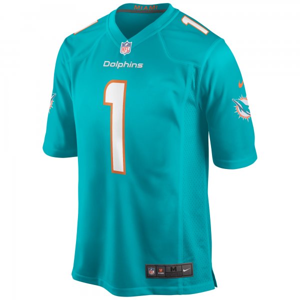 Men's Miami Dolphins Tua Tagovailoa Nike Aqua Game Jersey