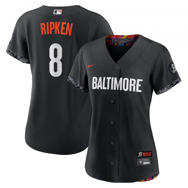 Women's Baltimore Orioles Cal Ripken Jr. Nike Black City Connect Replica Player Jersey