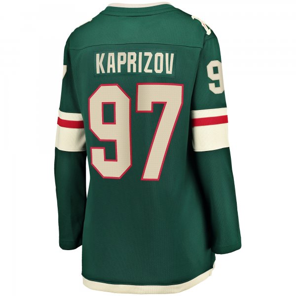 Women's Minnesota Wild Kirill Kaprizov Fanatics Green Home Breakaway Replica Jersey