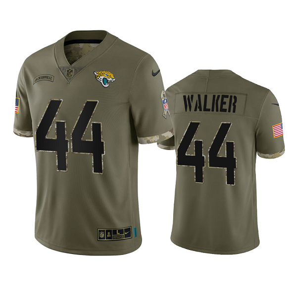 Jacksonville Jaguars Travon Walker Olive 2022 Salute To Service Limited Jersey #44