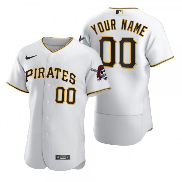 Pittsburgh Pirates Custom Men's Nike White 2020 Jersey