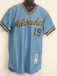 Mitchell And Ness Milwaukee Brewers #19 Robin Yount Stitched Blue Throwback MLB Jersey