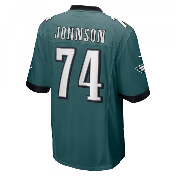 Men's Philadelphia Eagles Fred Johnson Nike Midnight Green Team Game Jersey