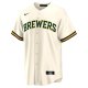 Men's Milwaukee Brewers Nike Cream Home Replica Team Jersey