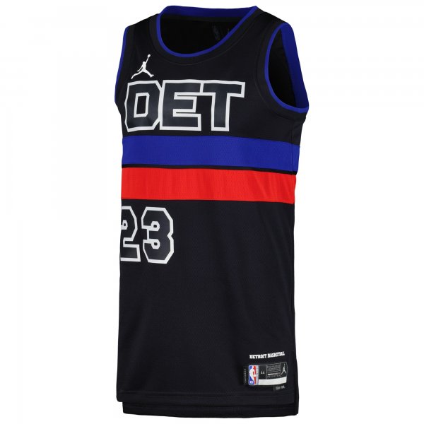 Unisex Detroit Pistons Jaden Ivey Jordan Brand Black Swingman Jersey - Statement Edition