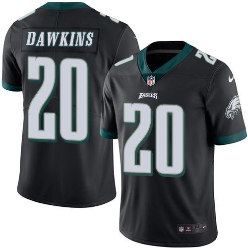 Nike Philadelphia Eagles #20 Brian Dawkins Black Youth Stitched NFL Limited Rush Jersey