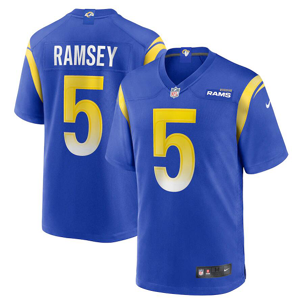 Men's Nike Los Angeles Rams #5 Jalen Ramsey Royal NFL 2021 Limited Jersey