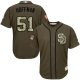 Men's San Diego Padres #51 Trevor Hoffman Green Majestic MLB Salute to Service Jersey