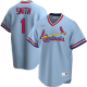 Men's NIKE St. Louis Cardinals #1 Ozzie Smith Road Cooperstown Collection Player Light Blue MLB Jersey