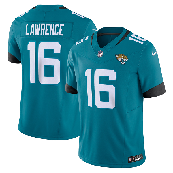 Men's Jacksonville Jaguars #16 Trevor Lawrence Nike Teal Vapor F.U.S.E. Limited NFL Jersey