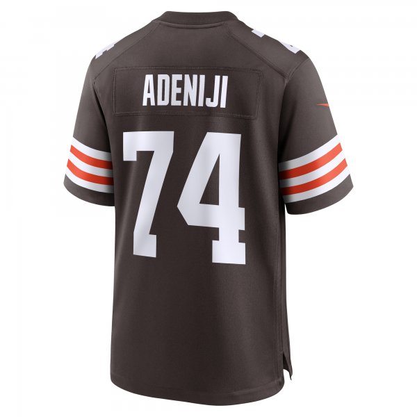 Men's Cleveland Browns Hakeem Adeniji Nike  Brown  Game Jersey