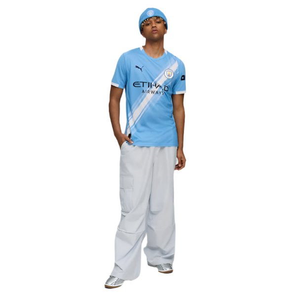 Puma Manchester City Home Jersey 25/26 w/ EPL + Sponsor Patch (Team Light Blue/Puma White)