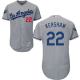 Women's Los Angeles Dodgers #22 Clayton Kershaw Grey Flexbase Collection 2018 World Series Stitched MLB Jersey