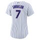 Women's Chicago Cubs Dansby Swanson Nike White/Royal Home Replica Player Jersey