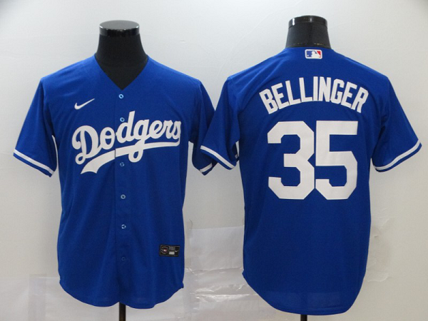 Men's Los Angeles Dodgers #35 Cody Bellinger Blue Stitched MLB Cool Base Nike Jersey