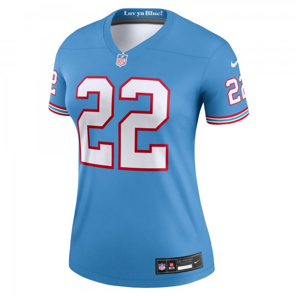 Women's Tennessee Titans Derrick Henry Nike Light Blue Oilers Throwback Legend Jersey