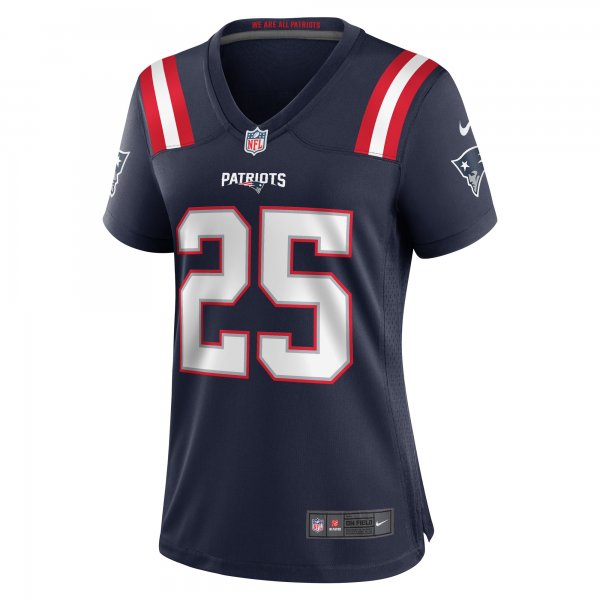 Women's New England Patriots Marcus Jones Nike Navy Game Player Jersey