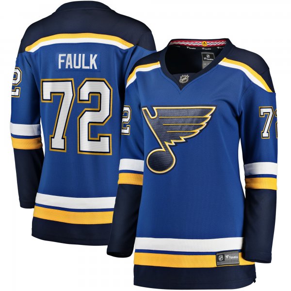 Women's St. Louis Blues Justin Faulk Fanatics Blue Home Breakaway Player Jersey