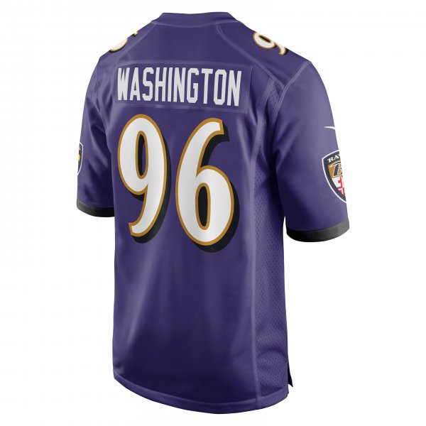 Men's Baltimore Ravens Broderick Washington Nike Purple Game Player Jersey