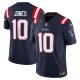 Men's New England Patriots Mac Jones Nike Navy Vapor F.U.S.E. Limited Jersey