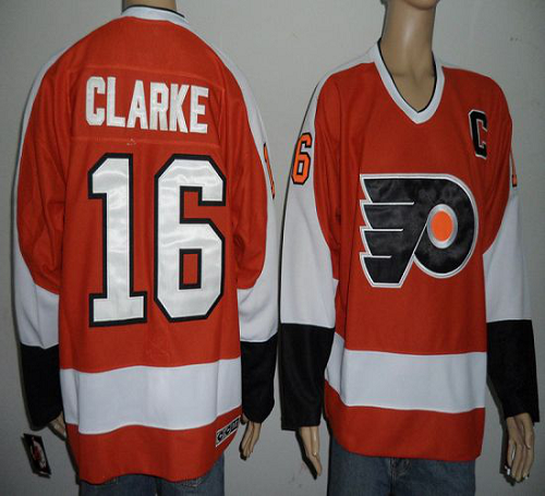 Philadelphia Flyers #16 Bobby Clarke Orange Stitched NHL Jersey