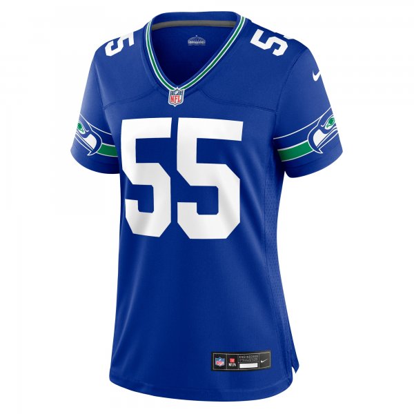 Women's Seattle Seahawks Brian Bosworth Nike Royal Throwback Retired Player Game Jersey