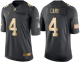 Nike Las Vegas Raiders #4 Derek Carr Black Youth Stitched NFL Limited Gold Salute to Service Jersey