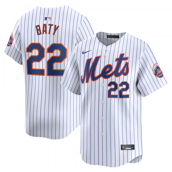 Men's New York Mets Brett Baty Nike White Home Limited Player Jersey