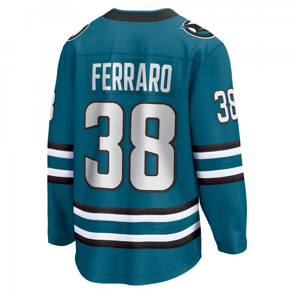 Men's San Jose Sharks Mario Ferraro Fanatics Teal Home Breakaway Player Jersey