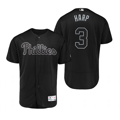 Philadelphia Phillies Bryce Harper Harp Black 2019 Players Weekend MLB Jersey