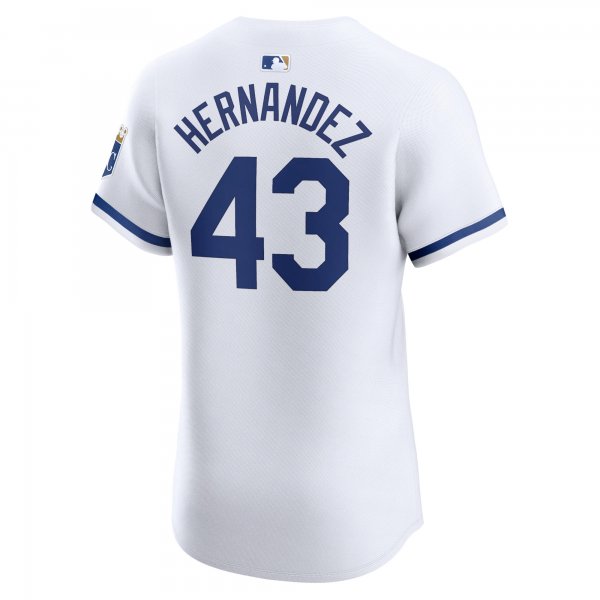 Men's Kansas City Royals Carlos HernÃÂ¡ndez Nike White Home Elite Player Jersey