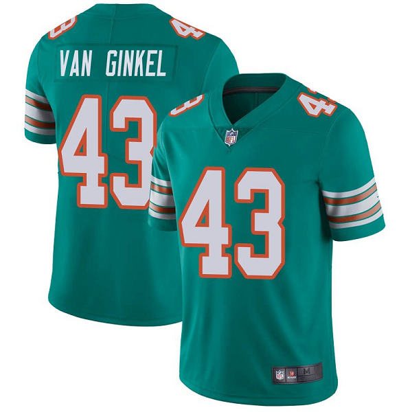 Men's Nike Miami Dolphins #43 Andrew Van Ginkel Aqua Limited Alternate Vapor Untouchable Jersey