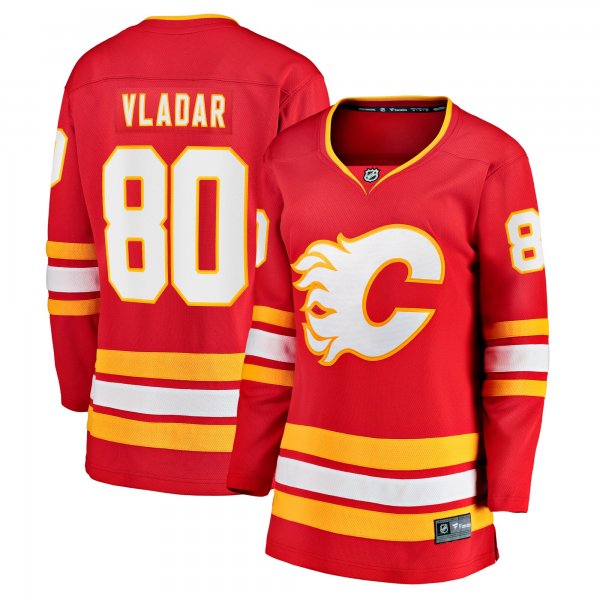 Women's Calgary Flames Daniel Vladar Fanatics Red Home Breakaway Player Jersey