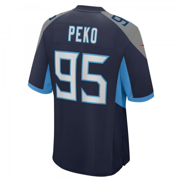 Men's Tennessee Titans Kyle Peko Nike  Navy Team Game Jersey