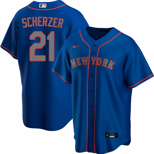 Youth New York Mets #21 Max Scherzer Cool Base Blue Alternate Team Jersey