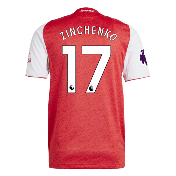 adidas Oleksandr Zinchenko Arsenal FC Home Jersey 25/26 w/ EPL Patch (Better Scarlet/White