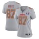 Women's Kansas City Chiefs Travis Kelce Nike Gray Super Bowl LVIII Atmosphere Fashion Game Jersey