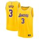 Men's Los Angeles Lakers Anthony Davis Fanatics Gold Fast Break Replica Jersey - Icon Edition