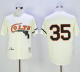 Mitchell And Ness Houston Colts #35 Joe Morgan Stitched Cream Throwback MLB Jersey