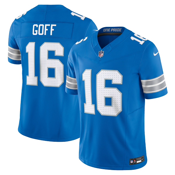 Men's Detroit Lions #16 Jared Goff Nike Blue Vapor F.U.S.E. Limited Jersey